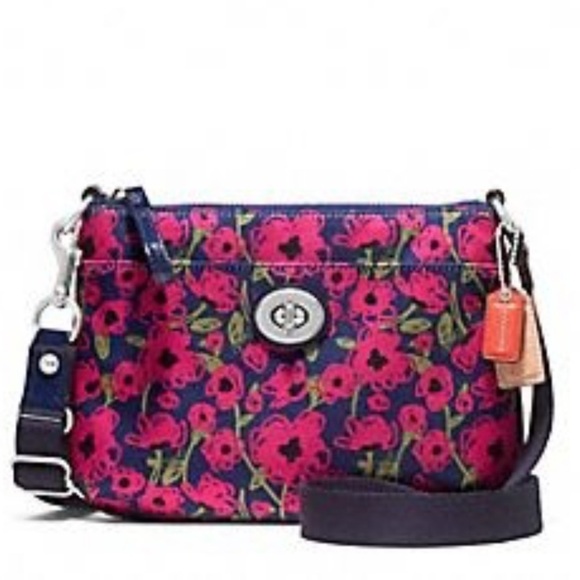 COACH Poppy Floral Print Small Crossbody Bag - Picture 1 of 8